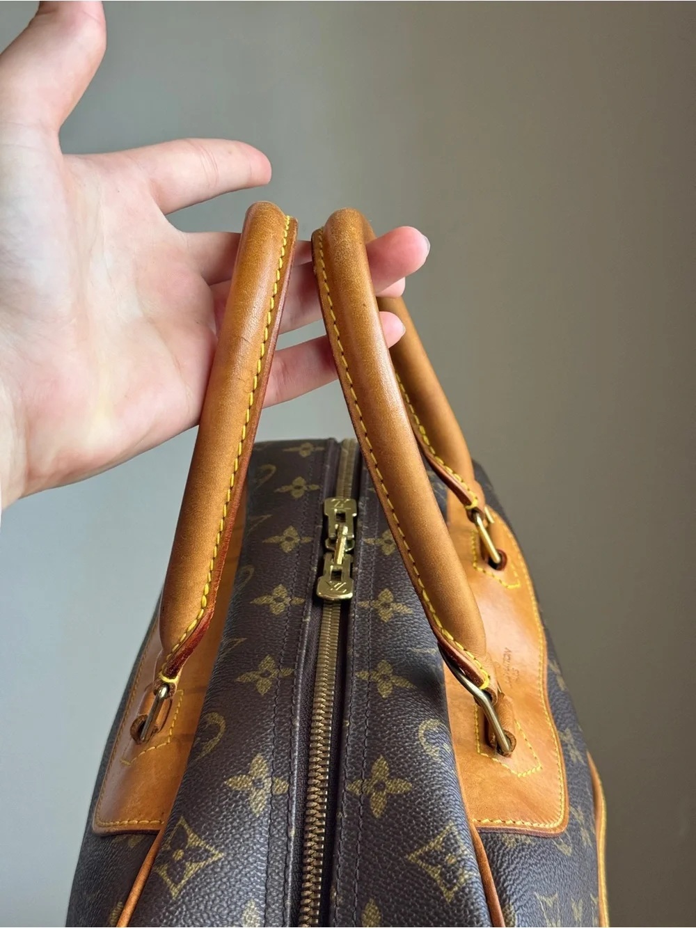 Louis Vuitton Monogram Deauville  Canvas Brown & Tan Top-Handle